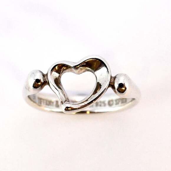 Tiffany Heart Ring, Silver 925, Size 9, Women's